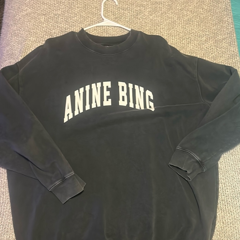 Oversized Anine Bing sweatshirt. Super comfy!Distressed and washed look. GUC
